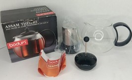 Bodum Assam #1805 Glass Teapot Tea Press W/ Stainless Strainer 34 fl oz. In Box - £17.50 GBP