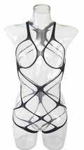 Sexy Lingerie Teddy, Cut Out Mesh / Open Crotch, Black - £13.53 GBP