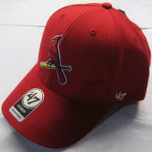 Nwt Mlb 47 Brand Mvp Baseball Hat-ST. Louis Cardinals Home Hat Red Osfm - £25.15 GBP