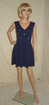 TAVI dress navy with jeweled details and cut out back new sz large - $64.52