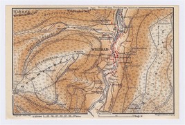 1910 Antique City Map Of Bad Wildbad / Baden Wuerttemberg / Germany - £13.63 GBP