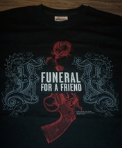 FUNERAL FOR A FRIEND GUN ROSE Hardcore Band T-Shirt 2006 MENS SMALL NEW - $19.80