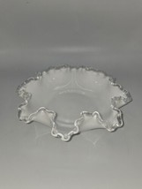 Fenton Silver Crest White Milk Glass Ruffled Edge 8&quot; - $32.43