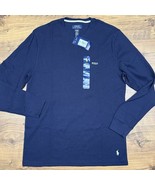 NWT Polo Ralph Lauren Men&#39;s Large Blue White Logo Waffle Thermal Crew Ne... - $928.74 MXN