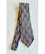 J.T. Beckett Usa Mens Silk Necktie, Navy/Gold/Burgundy print - $13.66 CAD