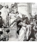 Virginius Slays His Daughter 1913 Art Plate Print 2 Page History DWAA14 - $39.99