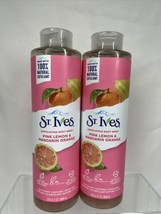 (2) St. Ives PINK LEMON &amp; MANDARIN ORANGE Exfoliating Body Wash Shower G... - £15.75 GBP