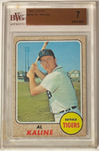 Al Kaline 1968 Topps Baseball Card #240- BVG Graded 7 Near Mint (Sub Grades/Detr - £78.91 GBP