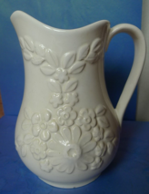 Vintage Scandinavian Pottery Sweden d. Rosa Ljung White Pitcher Milk Jug - £24.83 GBP