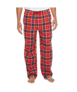 St. John&#39;s Bay Men&#39;s Flannel Pajama Lounge Pants MEDIUM Orange Blue Plai... - £15.39 GBP