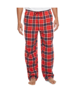 St. John&#39;s Bay Men&#39;s Flannel Pajama Lounge Pants MEDIUM Orange Blue Plai... - $19.57