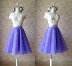 GRAY Knee Length Tulle Skirt Custom Plus Size Ballerina Skirt image 6