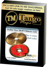 Dollar Size Shell Chinese Coin (Red) by Tango Magic (CH027)  - £23.32 GBP