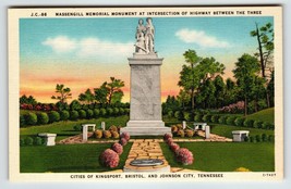 Tennessee Johnson City Bristol Kingsport Massengill Memorial Monument Postcard - £5.45 GBP