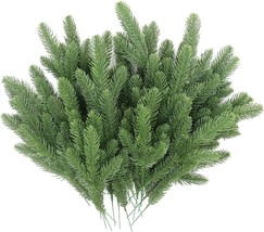 Hananona 50 Pcs Artificial Pine Branches Green Plants Pine Needles, 50, Green - £30.66 GBP