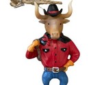 Seasons of Cannon Falls Christmas Ornament Rodeo Bull Rider  Red Western... - £6.55 GBP