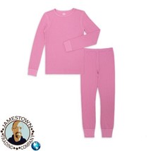 NWT Girls Athletic Works 2 Piece Thermal Underwear Set Pink XL 14-16 - £7.89 GBP