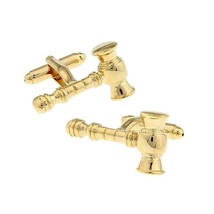 GAVEL CUFFLINKS Judge Lawyer Groom Court Room Legal Law Wedding NEW w GI... - $223.24 MXN