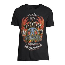 Men&#39;s Black Aerosmith T-Shirt 1977 Tour Rock &amp; Roll Size 2XL XX-Large 50... - £5.48 GBP