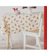 Peva Tablecloth,60&quot;x84&quot; Oblong (6-8 people) WINTER,CHRISTMAS GINGERBREAD... - £12.65 GBP