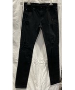 AG Adriano Goldschmied Stockton Skinny Jeans Black Denim Distressed Mens... - $27.71