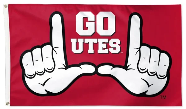 Utah Flag 3×5 Feet with Go Utes Slogan - $18.00