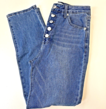 Abound Size 25 Women&#39;s Jeans Button fly  Straight Blue Denim Pants - $7.51