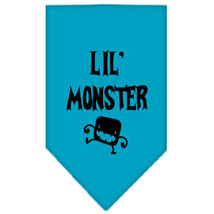 Lil Monster Screen Print Bandana Turquoise Small - £9.26 GBP