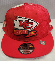 Kansas City Chiefs New Era Ink Sideline Logo Flat Bill 9FIFTY Snapback Hat - NFL - £19.26 GBP
