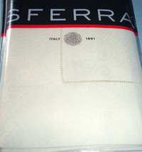 Sferra Tasso Ivory Standard Sham Egyptian Cotton Sateen Jacquard Italy New - $45.90