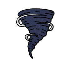 Tornado Embroidered Iron-on Patch - £5.33 GBP