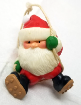 Mountain Climbing Santa Christmas Ornament Modern 1980s Cleats Rope - £12.09 GBP