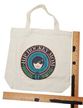 Hip Hockey Mom Carry Canvas - Beige Travel Bag Small To Medium 12.5X13 - $8.00