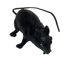 Standing Black Plastic Rat Mouse Scary Spooky Prop Halloween Decor Curled Tail - £7.19 GBP