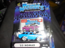 Muscle Machines Adult Collectible &quot;&#39;55 Nomad&quot; Blue Mint On Sealed Card - $4.00