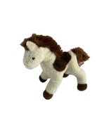 Douglas Horse Plush White Brown 8&quot; Long Stuffed Animal Toy Pony Machine ... - £9.37 GBP