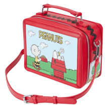 Peanuts - Charlie Brown Lunchbox Crossbody Bag by LOUNGEFLY - $1,128.67 MXN
