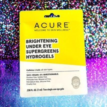 Acure Brightening Under Eye Supergreens Hydrogels 0.236 fl oz New In Pac... - $9.89