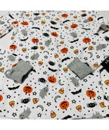 Girls Size 5 Halloween Pajamas - Snug Fit- Ghost Bats Pumpkins Candy Corn - £11.72 GBP