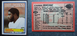 1983 Topps #319 Earnie Rhone Miami Dolphins Misprint Error Oddball Footb... - $4.99