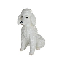 Vintage White Poodle Figurine Sitting Bone China - £8.03 GBP