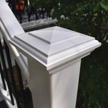 4 In. X 4 In. White New England Post Cap with Glue - £7.68 GBP