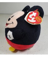 TY BEANIE BALLZ 5&quot; MICKEY MOUSE PLUSH STUFFED TOY  WITH ORIGINAL TAG - $14.67