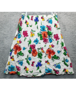 Carole Little A Line Skirt Womens Size 12 Multi Floral Elastic Waist Reg... - $361.29 MXN