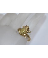Fine 14K Yellow Gold Frog Ring with Red &amp; Yellow Stones Size 7 - $502.46 CAD