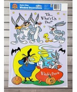 Looney Tunes Halloween Window Decor Bugs Bunny Daffy Witch&#39;s Brew Taz Ba... - £4.02 GBP