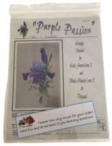 The Silver Lining Counted Cross Stitch Pattern Purple Passion Flower Iris Nature - £23.59 GBP