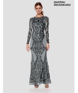 New Betsy &amp; Adam Women Sequin Placement Dress with Long Sleeves Black Sz 4 - $271.65 CAD