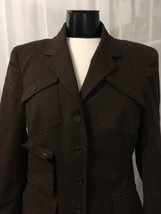 Worth Women&#39;s Blazer New York Brown 6 Pocket Safari Blazer Size 10 NWOT ... - £98.45 GBP