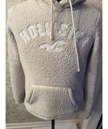 hollister white fleece hoodie - $9.90